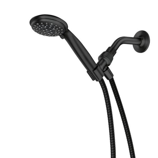 Attune 6-Spray Patterns Wall Mount 4 in. Handheld Showerhead in Matte Black