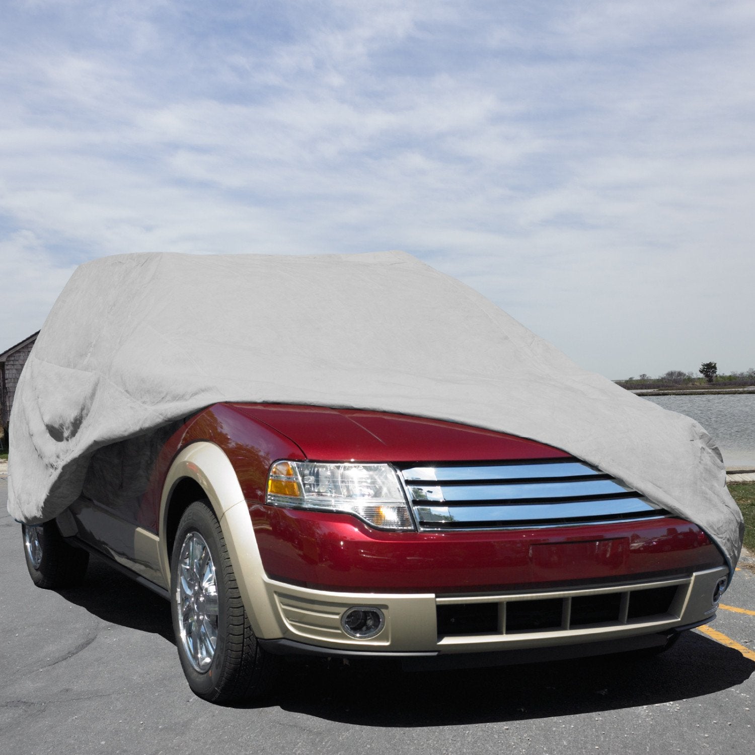 Budge - SRB-2 Rain Barrier Station Wagon Cover, Outdoor, Waterproof, Breathable, Station Wagon Cover fits Station Wagons up to 200", Gray