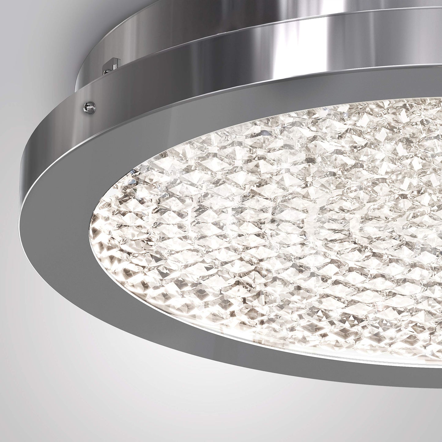 Artika Glam LED-Integrated Flushmount Ceiling Light, Chrome