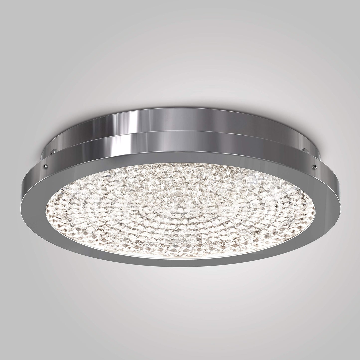 Artika Glam LED-Integrated Flushmount Ceiling Light, Chrome