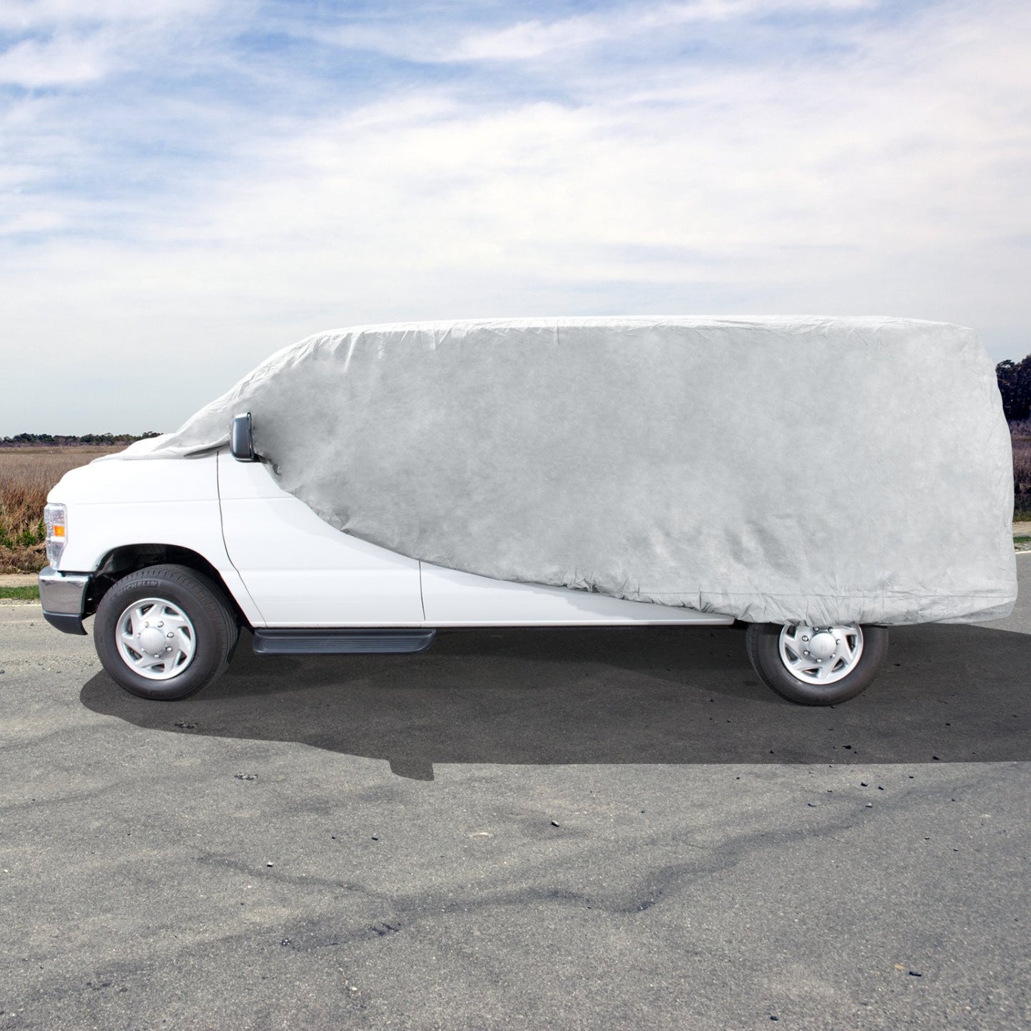 Budge Lite Van Cover Indoor, Dustproof, UV Resistant Van Cover Fits Full Size Vans up to 216” L x 72" W x 72" H, Gray