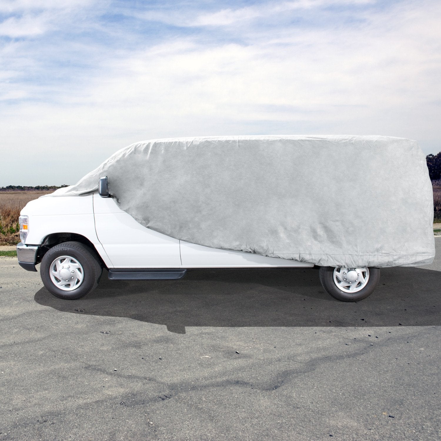 Budge Lite Van Cover Indoor, Dustproof, UV Resistant Van Cover Fits Full Size Vans up to 216” L x 72" W x 72" H, Gray
