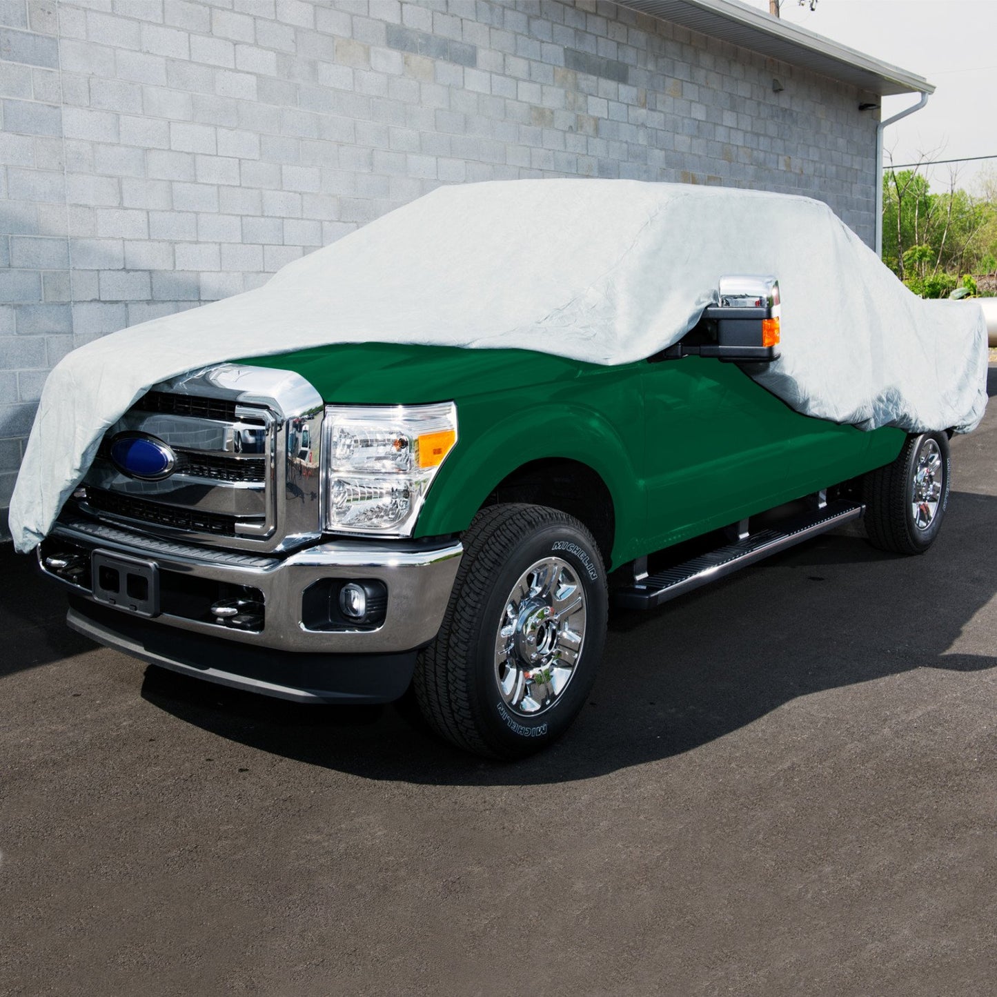 Budge Lite TB-2X Truck Cover Indoor, Dustproof, UV Resistant Truck Cover Fits Full Size Trucks up to 222" L x 60" W x 56", Gray