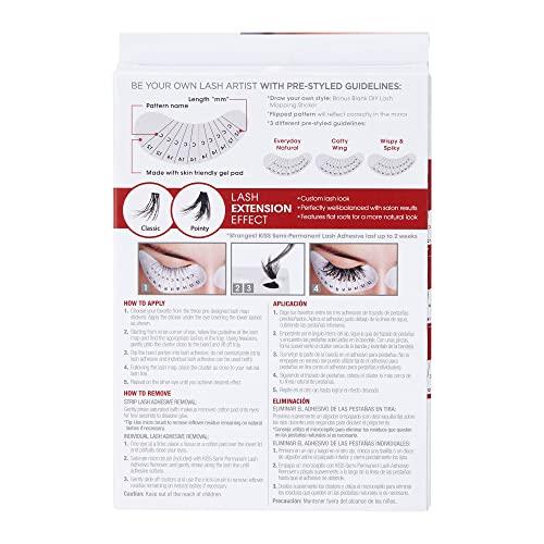 KISS Products 3D DIY Faux Extensions False Eyelashes Mapping Kit - 42ct