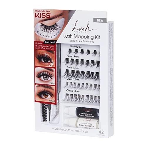 KISS Products 3D DIY Faux Extensions False Eyelashes Mapping Kit - 42ct