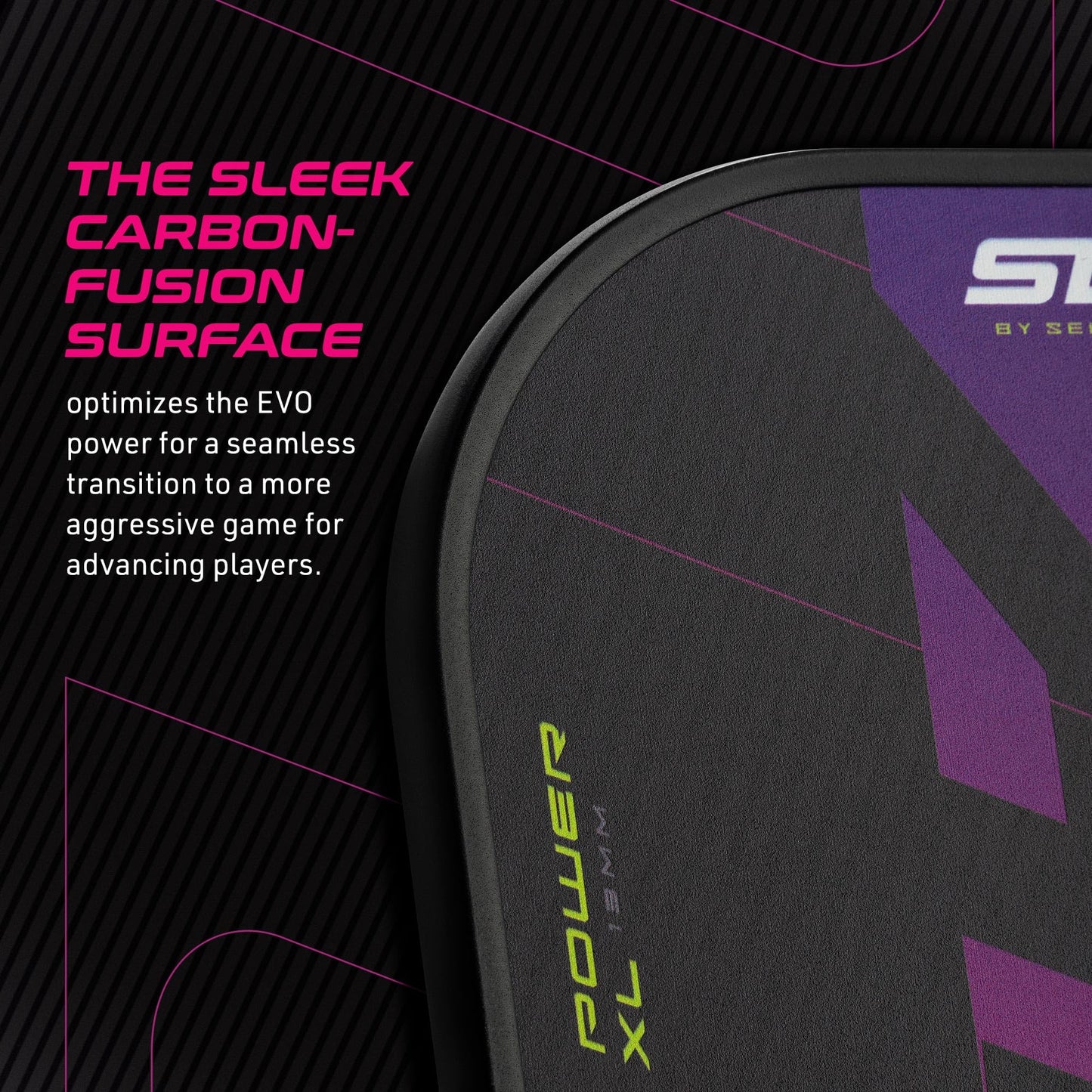 Selkirk Sport SLK Evo Power XL Pickleball Paddle by Selkirk Sport | G9 Power Carbon Fiber Pickleball Paddle with SpinFlex Surface and Rev-Hybrid Polymer Core | Power Magenta XL