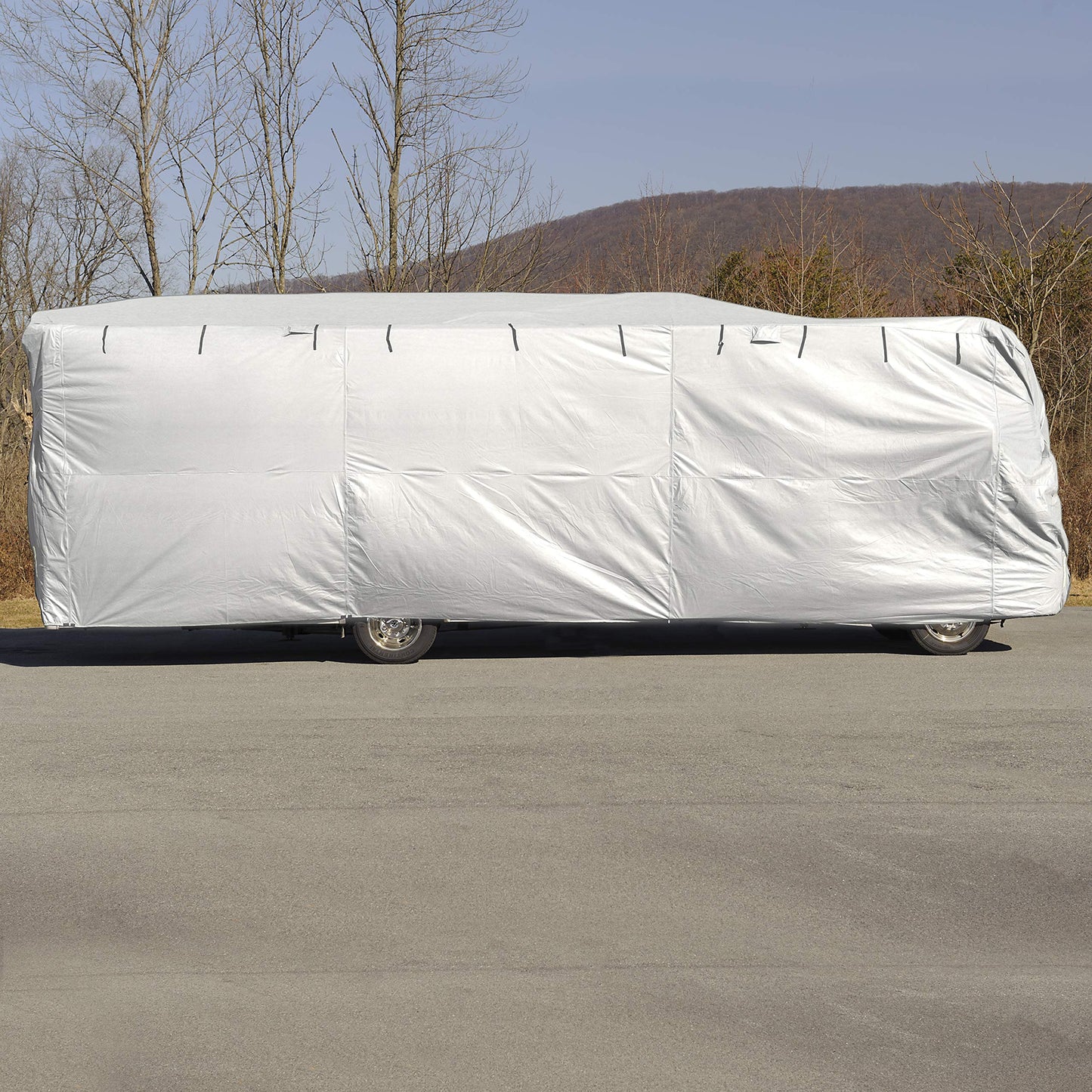 Budge Premier Class A RV Cover Fits Class A RVs up to 30' Long (Gray, Polyester), 30' L x 110" W x 114" H (RVRP-3)