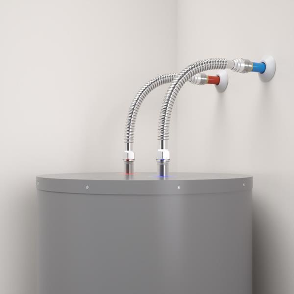 Max 3/4 in. Push-to-Connect X 3/4 in. FIP X 18 in. Braided Stainless Steel Water Heater Connector