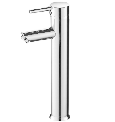 Single Hole Single Handle Vessel Sink Faucet w/ Supply Hose, Polished Chrome