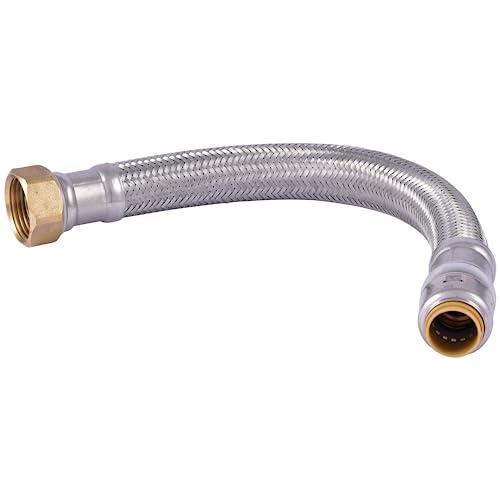 Max 1/2 in. Push-to-Connect X 3/4 in. FIP X 12 in. Braided Stainless Steel Water Heater Connector