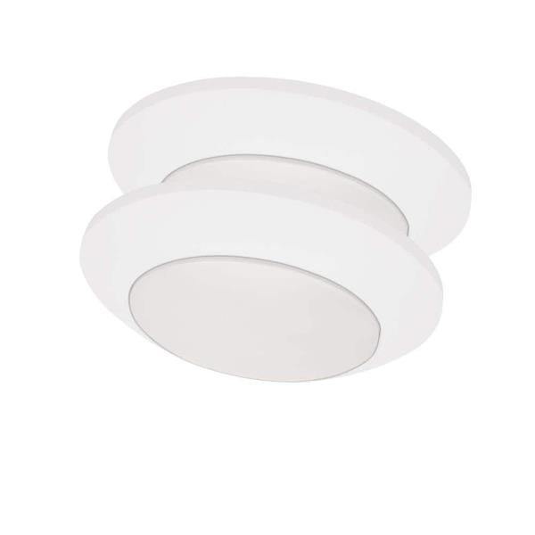 7 in. Matte White Slim LED Flush Mount 854 Lumens Soft White 3000K Indoor Bedroom Closet Kitchen Lighting (2-Pack)