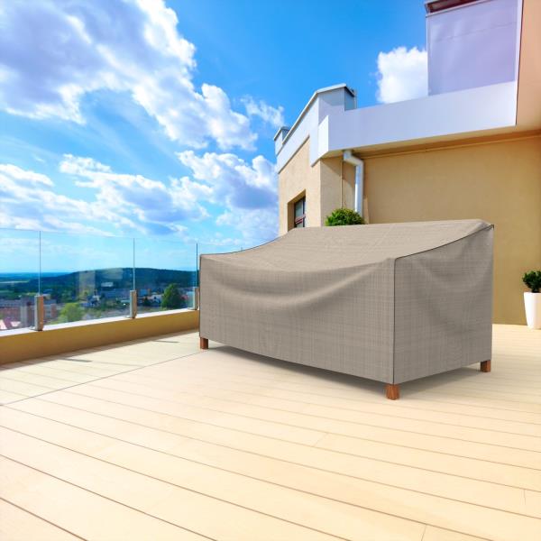Budge P3W02PM1 English Garden Patio Sofa Cover Heavy Duty and Waterproof, Medium, Tan Tweed