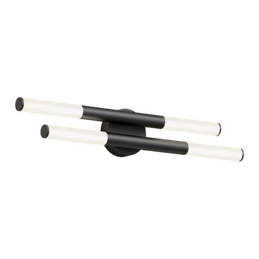 Boro 27 in. 4 Light Black Modern Integrated LED 5 CCT Vanity Light Bar for Bathroom