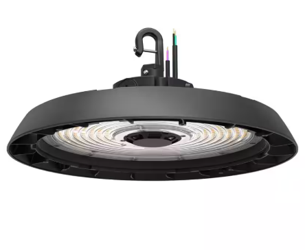 14" LED Lumen Changing 400/600/750-Watt Equivalence Round High Bay Matte Black
