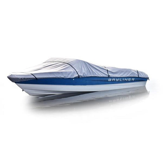 Budge BM-631-X6 600 Denier Center Console V-Hull Mooring Boat Cover Gray 20'-22' Long (Beam Width Up to 106") Waterproof, UV Resistant