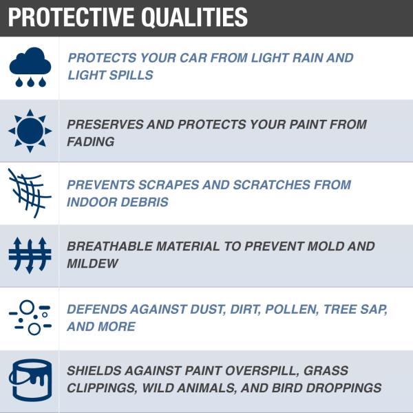 Budge Duro 3 Layer Van Cover, Water Resistant, Scratchproof, Dustproof Cover, Fits Vans up to 19'6", Gray