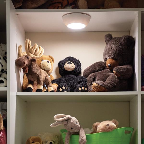 Beams MB990 300 Lumen LED UltraBright Wireless Battery Powered Motion Sensing Indoor/Outdoor Ceiling Light, 1-Pack, White