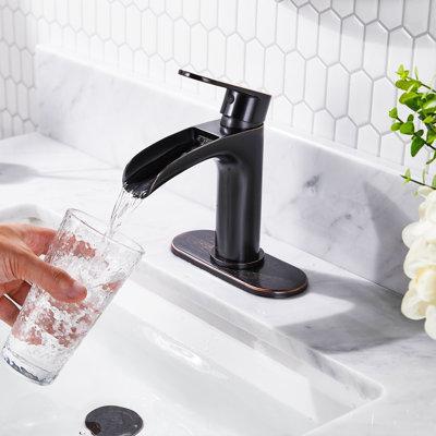 Single Hole Bathroom Faucet W/ Drain Assembly in Oil Rubbed Bronze, WB-0302OD