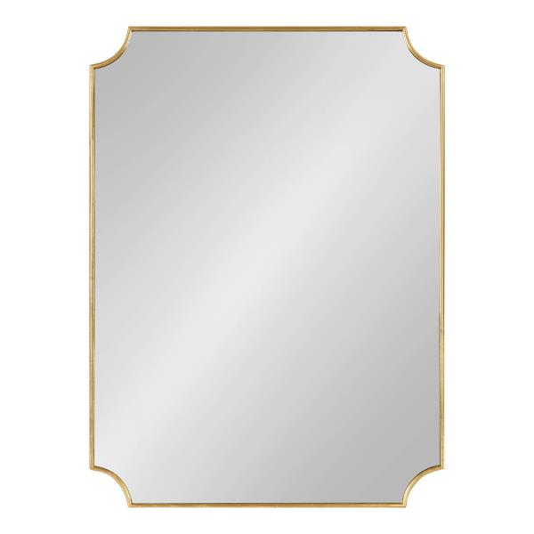 22" x 30" Glam Scalloped Gold Wall Mirror