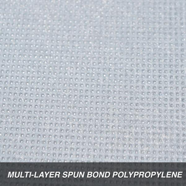 Budge Duro 3 Layer Car Cover, Water Resistant, Scratchproof, Dustproof Cover, Fits Cars up to 19', Gray