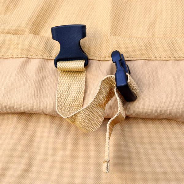 Budge NeverWet Savanna Round Patio Table Cover, Tan, Small