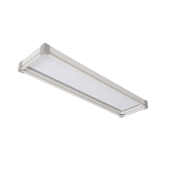 Sebastian 48 in. X 13 in. Modern White Satin Nickel CCT Selectable LED Flush Mount Ceiling Light 4000 Dimmable Lumens