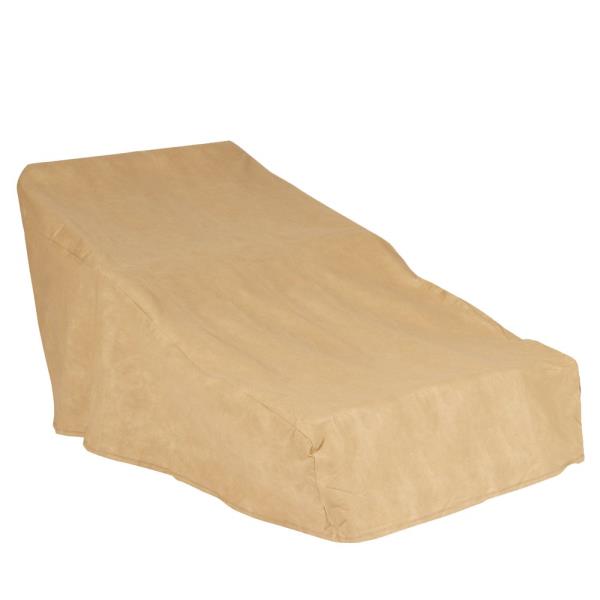 Budge P2A01SF1 All Seasons Double Patio Chaise Cover Lightweight, UV-Resistant, Tan