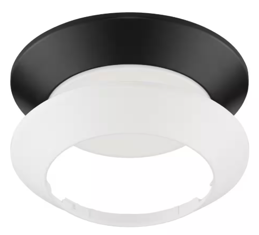 8" Twist Lift Round LED Flush Mount with Night Light 800 Lumens Adjustable CCT