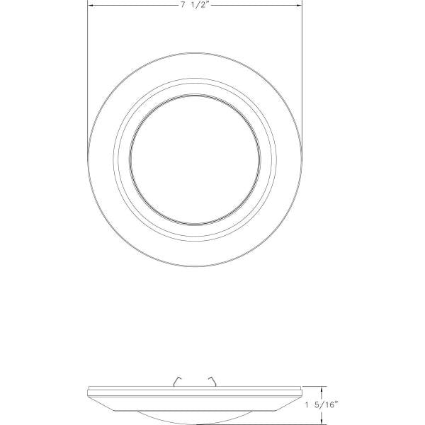 7-1/4" Intrinsic Collection Surface Mount LED in White