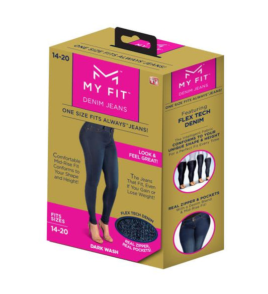 My Fit Jeans on-Trend Denim  Yoga Pant Comfort  Size 14-20 as Seen on TV