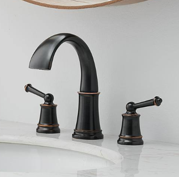 8 in. Widespread 2-Handle Waterfall Bathroom Faucet with Drain Assembly and Supply Line in Oil Rubbed Bronze