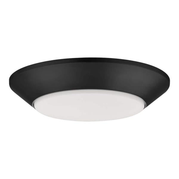 8" Twist Lift Round LED Flush Mount with Night Light 800 Lumens Adjustable CCT