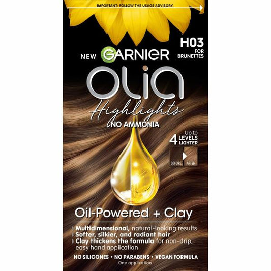 Garnier Olia Oil Powered Ammonia Brunettes Free Highlights Kit  - H03