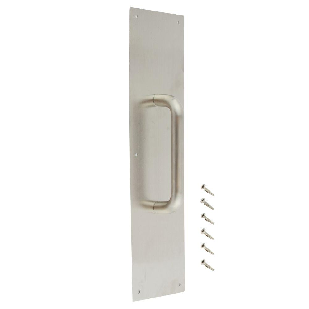 4 in. X 16 in. Stainless Steel Pull Plate