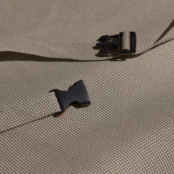 Budge P5A35PM1 English Garden Patio Ottoman / Coffee Table Cover Heavy Duty and Waterproof, Medium, Tan Tweed