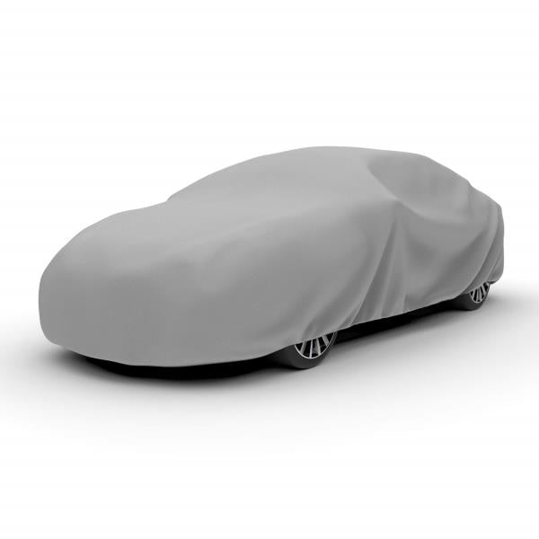 Budge Duro 3 Layer Car Cover, Water Resistant, Scratchproof, Dustproof Cover, Fits Cars up to 19', Gray