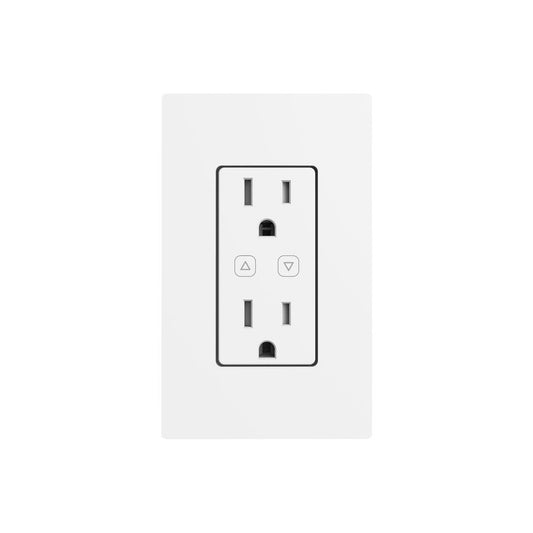 Smart 15 Amp 120-Volt Tamper Resistant White Duplex Outlet Powered by Hubspace (1-pack)
