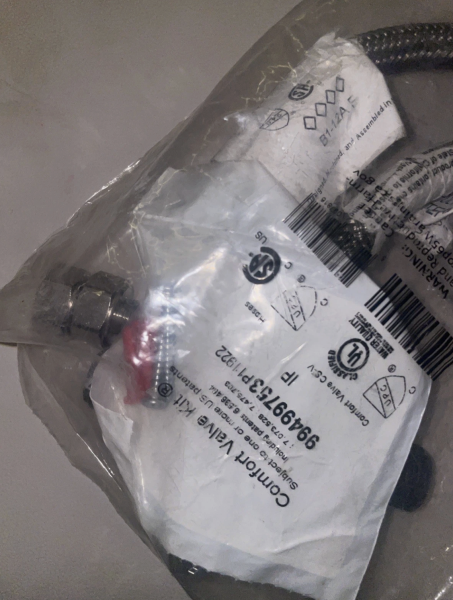 Grundfos Comfort Valve with hoses (Kit 99499763) under sink hot circulation kit