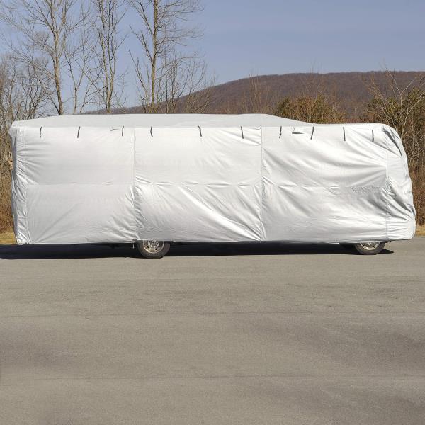 Budge Premier Class A RV Cover Fits Class A RVs up to 33' Long (Gray, Polyester), 33' L x 110" W x 114" H (RVRP-4)
