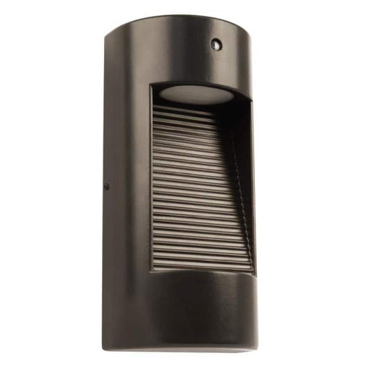 25-Watt Equivalent Integrated LED Bronze Dusk to Dawn Photocell Sensor Security Down Light Outdoor Wall Pack Light 5000K