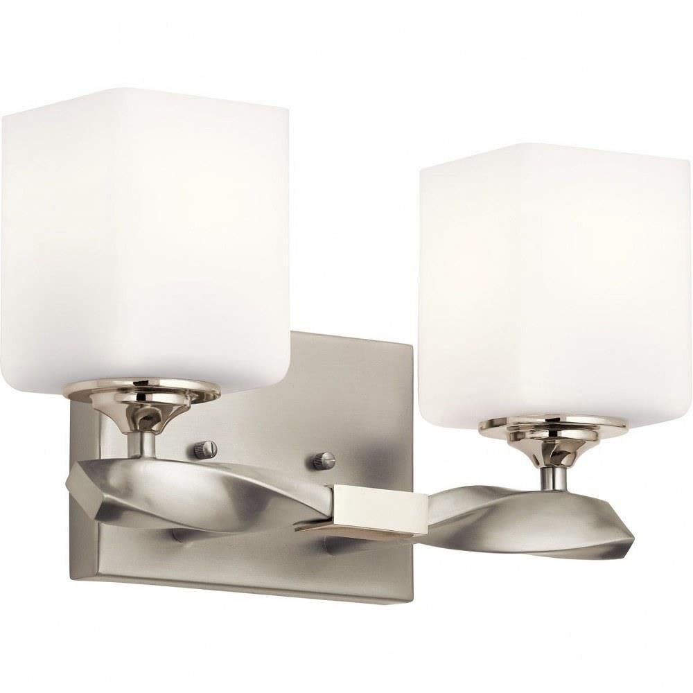 NO GLASS SHADES KICHLER Marette 13.5 " 2 Light Vanity Light in Brushed Nickel