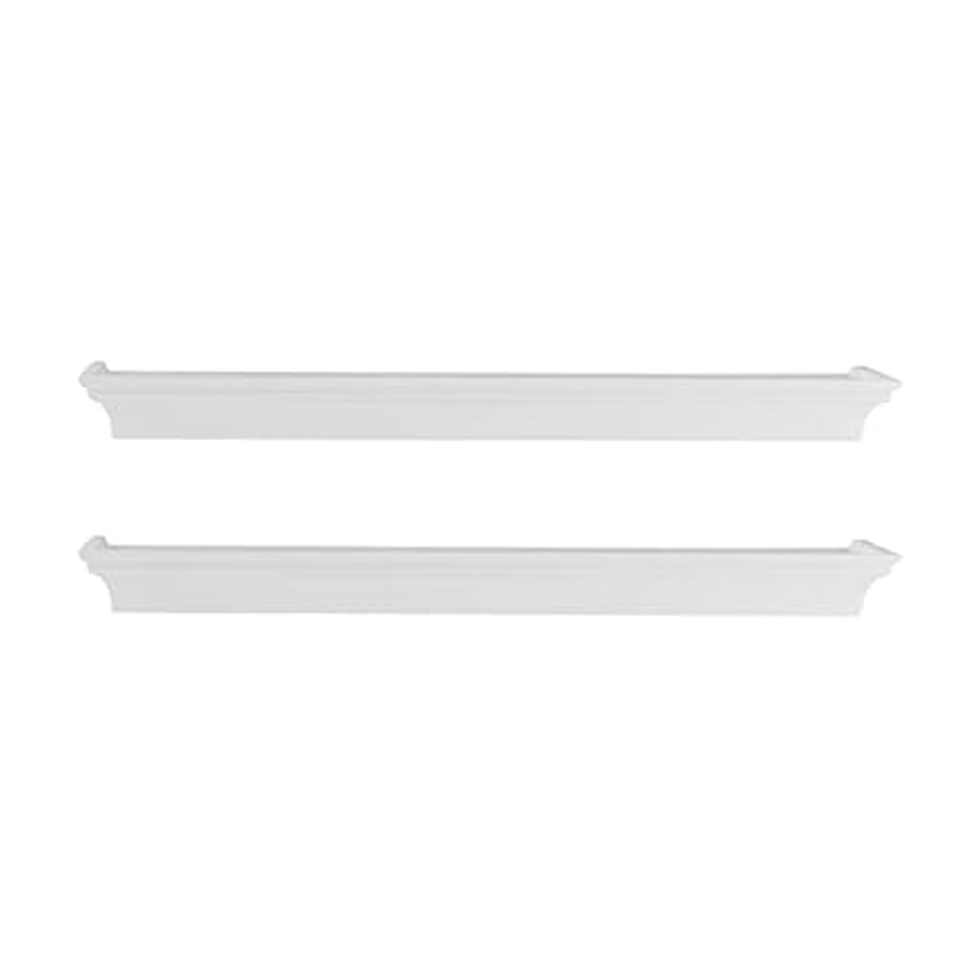 Melannco Arlington Floating Wall Shelves for Bedroom, Living Room, Nursery, Set of 2, 20-Inch, White