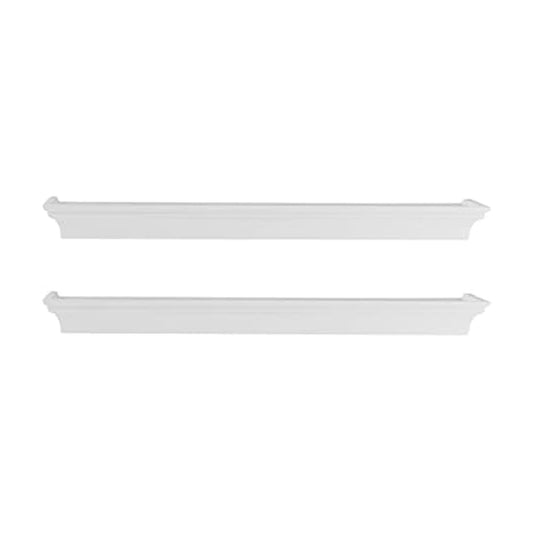 Melannco Arlington Floating Wall Shelves for Bedroom, Living Room, Nursery, Set of 2, 20-Inch, White