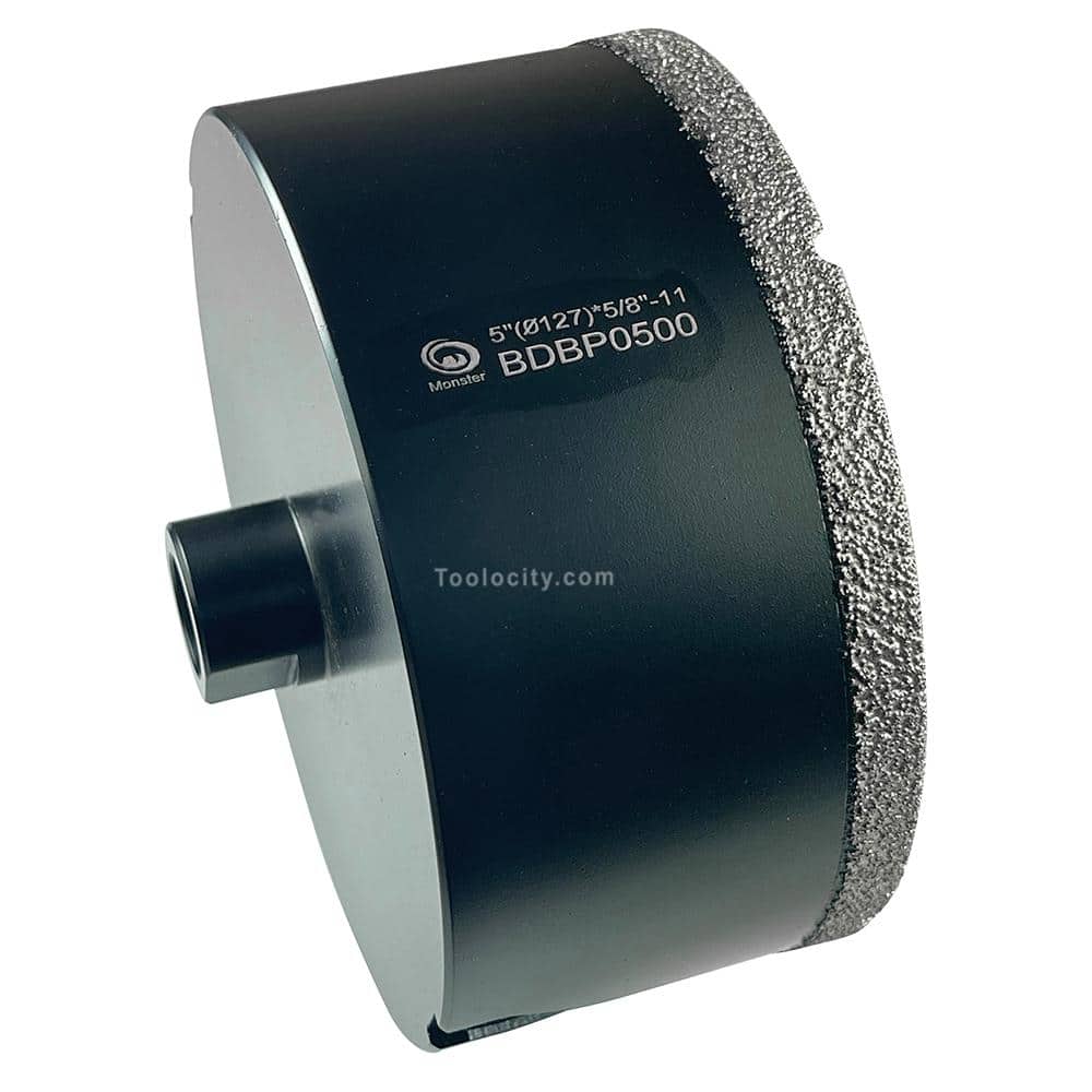 5 in. Brazed Diamond Core Bit/Hole Saw for Granite, Quartzite, Marble, Concrete, Porcelain, Ceramic and Other Stones