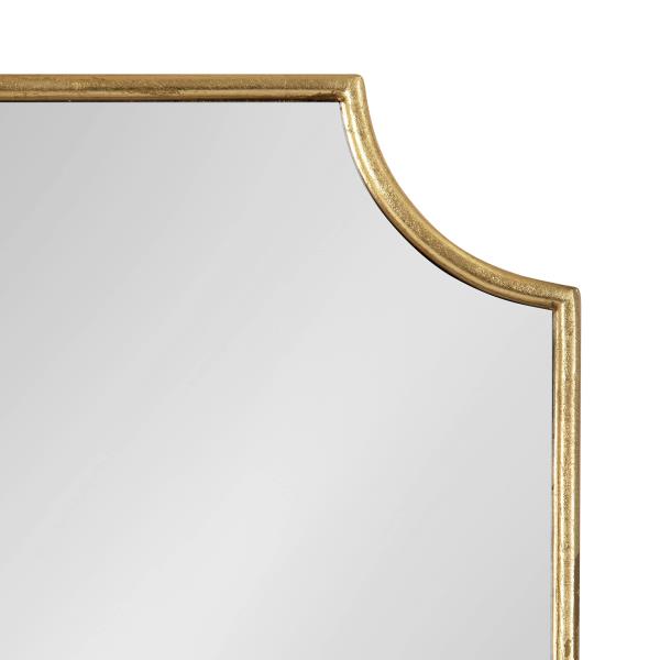 22" x 30" Glam Scalloped Gold Wall Mirror 