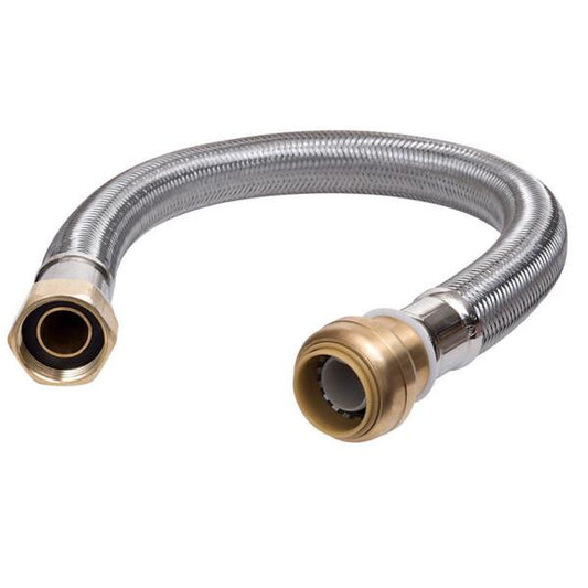Max 3/4 in. Push-to-Connect X 3/4 in. FIP X 18 in. Braided Stainless Steel Water Heater Connector