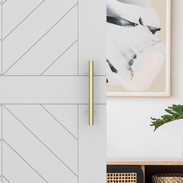 National Hardware N700-102 Interior Sliding Barn Door Hardware Madison Pull, 12-Inches, Easy to Install, Brushed Gold