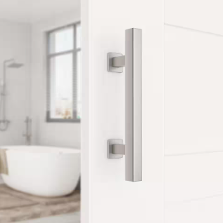 12 in. L Stainless Steel Pull and Flush Barn Door Handle Set