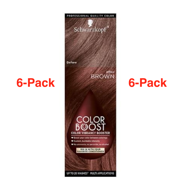Schwarzkopf 6pk Color Boost Color Vibrancy Booster Brown 1 Fl Oz