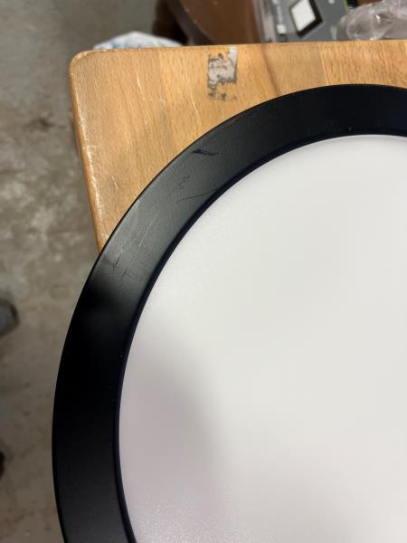 (2-PACK) Commercial Electric 15 in. Black Ultra-Low Profile LED Flush Mount 5CCT